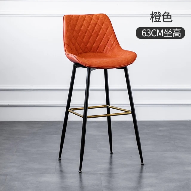 Backrest-Nordic-Bar-Stools-Modern-High-Luxury-Counter-Bar-Stooles-Dinning-Minimalist-Lounge-Tabourets-De-Bar.jpg_640x640.jpg_ (2) High bar stool - Image 2