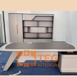 Executive Table and Bookshelf