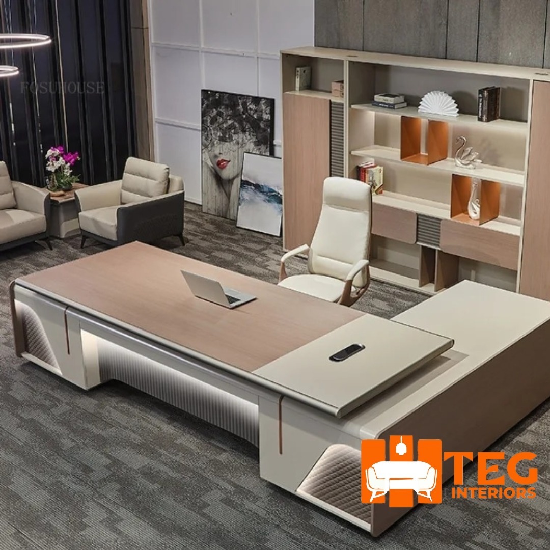 Executive Office Table and Bookshelf Table 2.8metres Shelf 2 (3) Executive Office Table and Bookshelf Table 2.8metres Shelf 2.7metres