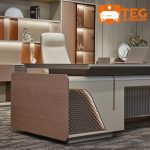 Executive Office Table and Bookshelf Table 2.8metres Shelf 2.7metres - Image 3