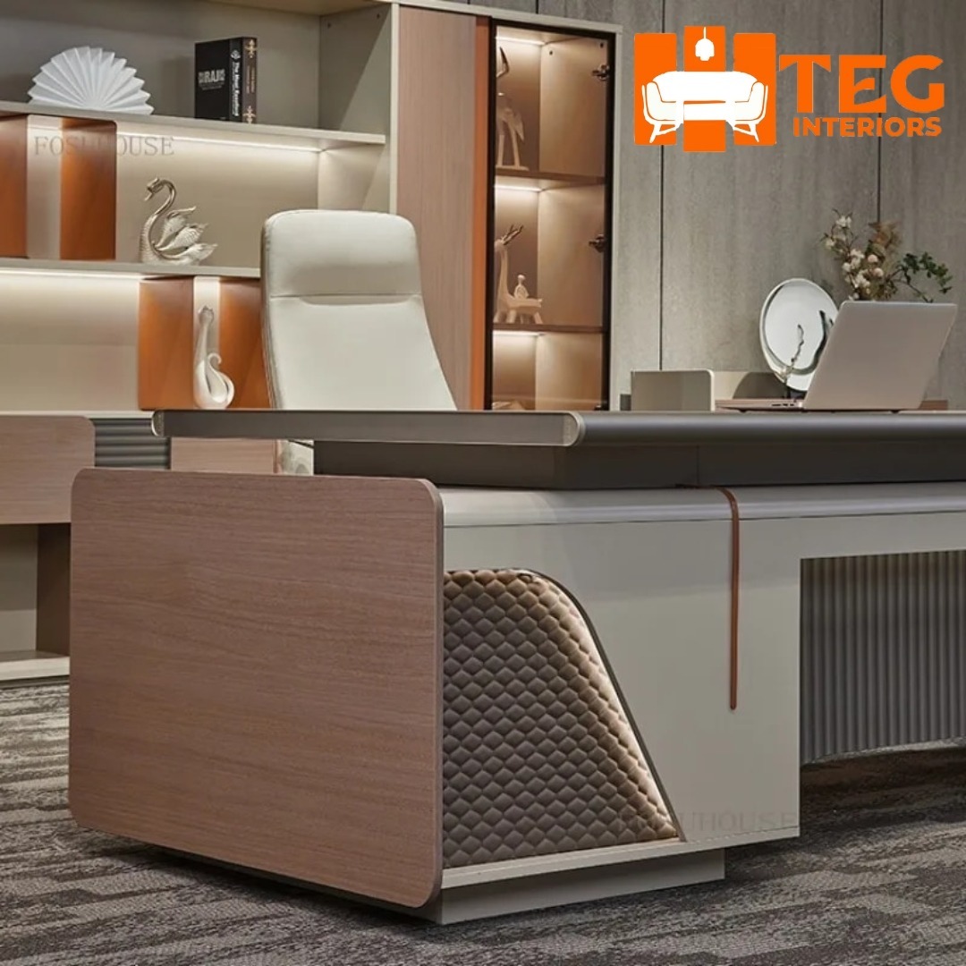 Executive Office Table and Bookshelf Table 2.8metres Shelf 2.7metres Executive Office Table and Bookshelf Table 2.8metres Shelf 2.7metres - Image 3