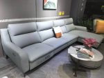 5 Seater Genuine leather sofa with recliner (only first seat on the right reclines) 3.34metres