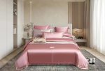 8pcs Cotton/silk duvet set- duvet, bedsheet, 4 pillow case 2 jumbo throwpillows - Image 2