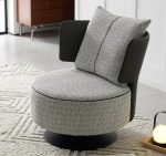 Modern Swivel leisure chair fabricleather