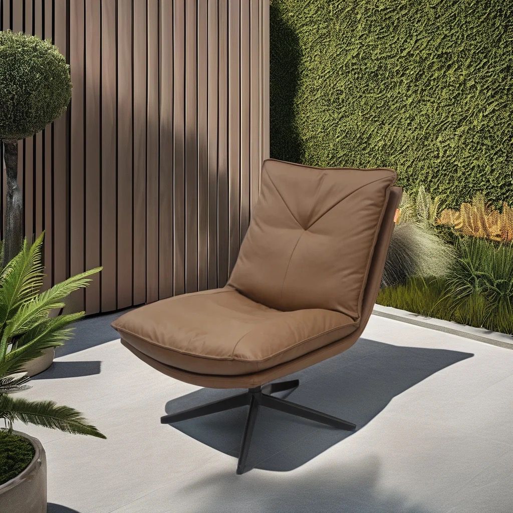 Modern Swivel leisure chair fabricleather (2) Modern Swivel leisure chair fabric/leather - Image 3