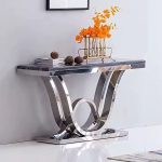 GOLD CONSOLE TABLE (2)