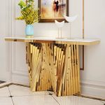 Gold console table