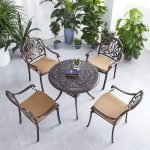 Durable metal outdoor (Table, 4 chairs and umbrella) - Image 3