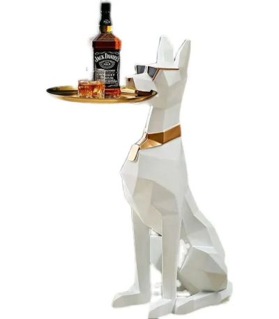 adorable black dog side table decor