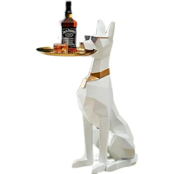 adorable black dog side table decor