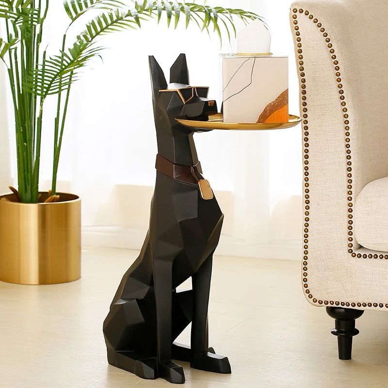 adorable black dog side table decor (2) Adorable black dog side table decor - Image 2