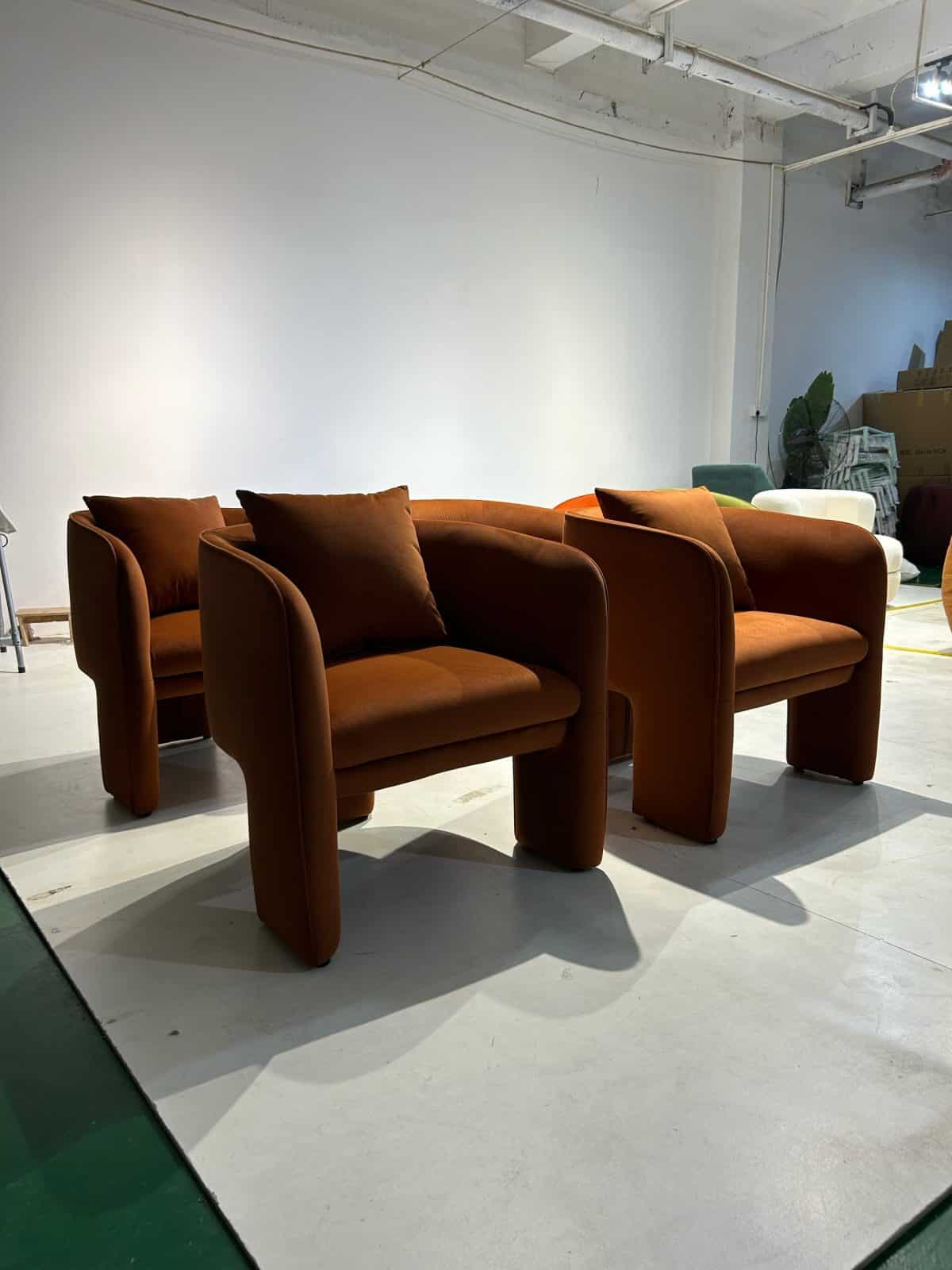 Modern Accent Chair, Crafted with solid wood-  Sold in pair (2) - Image 4