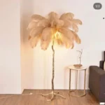 Resin Ostrich Feathers Floor Lamp