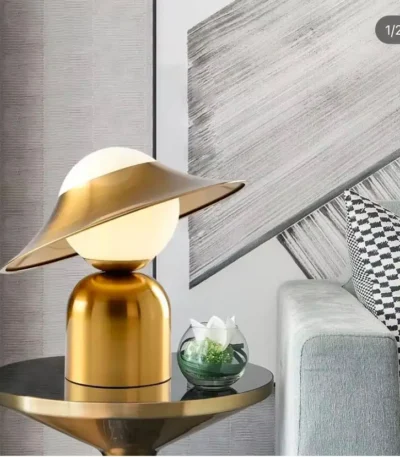 Retro Plated Korean Table Lamp: