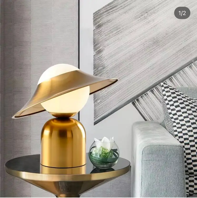 Retro Plated Korean Table Lamp: