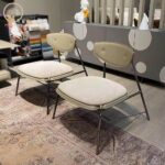 Premium Fabric & Saddle Leather Sofa Set – Grey - Image 2