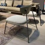 Premium Fabric & Saddle Leather Sofa Set – Grey - Image 4
