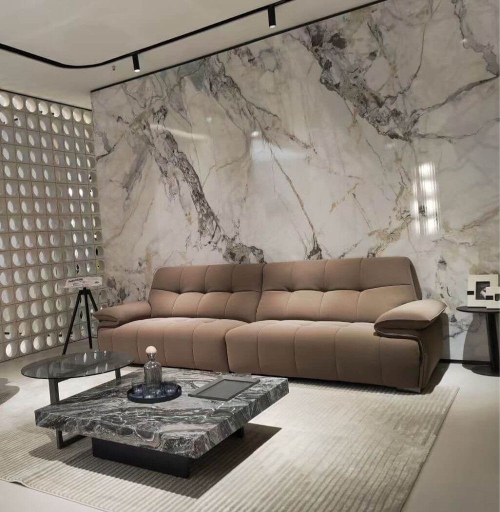 Luxurious 2.9 x 1 Metre Premium Leather Sofa in modern design from Teg Interiors