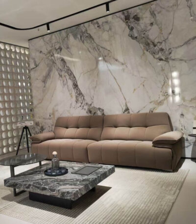 Luxurious 2.9 x 1 Metre Premium Leather Sofa in modern design from Teg Interiors