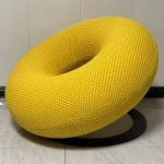 Premium Doughnut Lazy Lounge Fabric Single Sofa in soft fabric from Teg Interiors