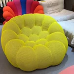 Modern Lazy Lounge Fabric Single Sofa in grey from Teg Interiors