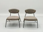 Luxury Premium Fabric & Saddle Leather Leisure Set – 2 Chairs + Side Table - Image 2