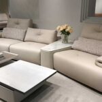 Luxurious 5-Seater Premium Leather Sectional Sofa with Ottoman, 3.7m wide, modern leather sofa by Teg Interiors