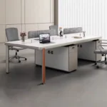 4 Seater Modern Work Station with sleek design and durable finish, ideal for team offices and collaborative workspaces