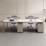 4 Seater Modern Work Station – Stylish Office Desk Setup - Image 3
