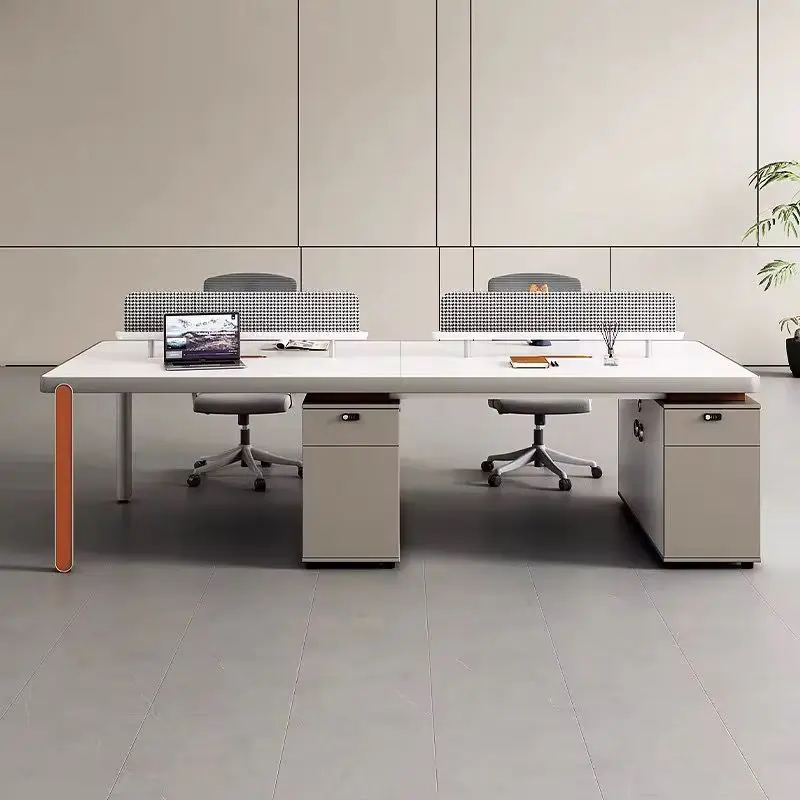 4 Seater Modern Work Station (3) 4 Seater Modern Work Station – Stylish Office Desk Setup - Image 3