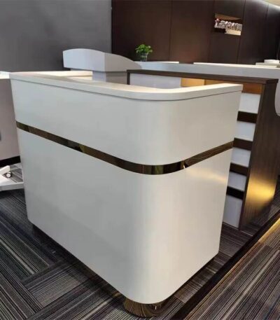 .4m Modern Receptionist Desk – Sleek Front Office Counter