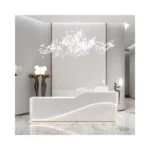 2.4-metre modern sleek receptionist desk for stylish and professional office front counters