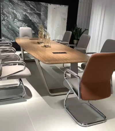 3m boardroom table with executive visitors chairs and swivel chair for premium office interiors