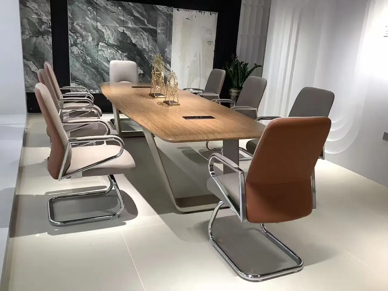 Executive Office Furniture Collection – Boardroom Table, Visitors Chairs & Swivel Chair 3m boardroom table with executive visitors chairs and swivel chair for premium office interiors